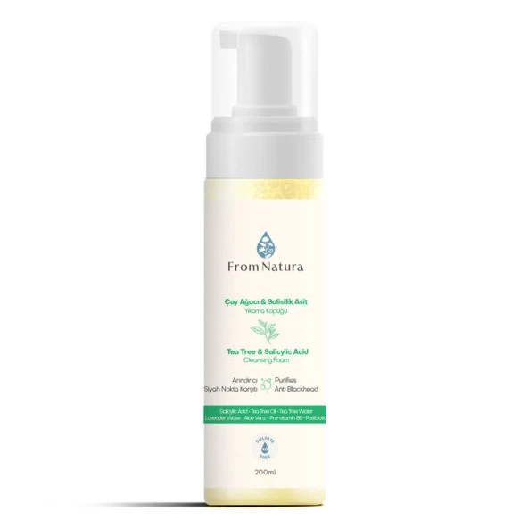 From Natura Çay Ağacı ve Salisilik Asit Yıkama Köpüğü 200 ml - 8