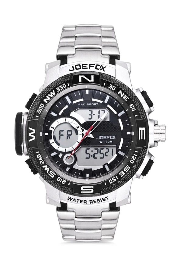Joefox Erkek Kol Saati Dijital Analog Çelik Kordonlu 791 ürün görseli