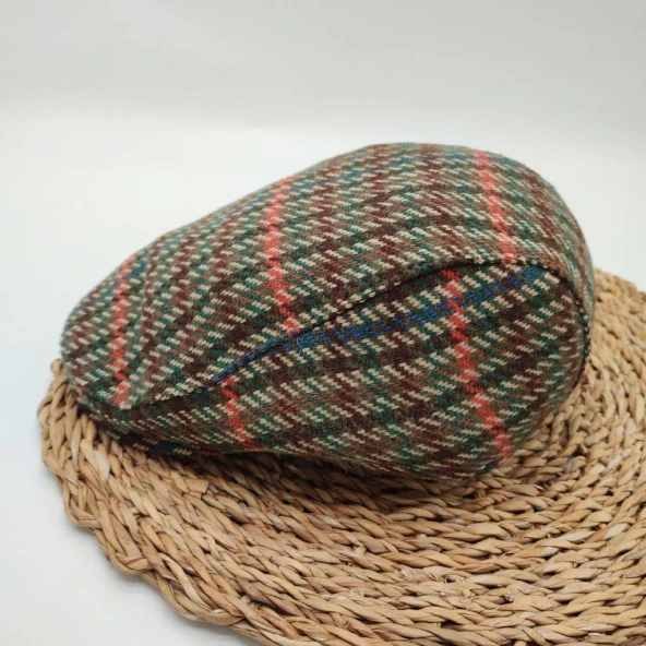 Çizgili Model Haki Renk Erkek Spor Kasket - 8