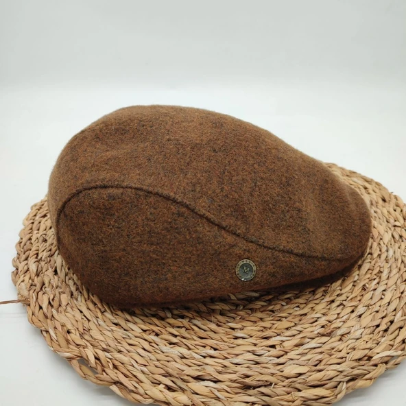 Klasik Erkek Kasket Koyu Taba Renk - Resim 10