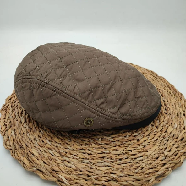 Kare Dikişli Erkek Kasket Kahve Renk - 9