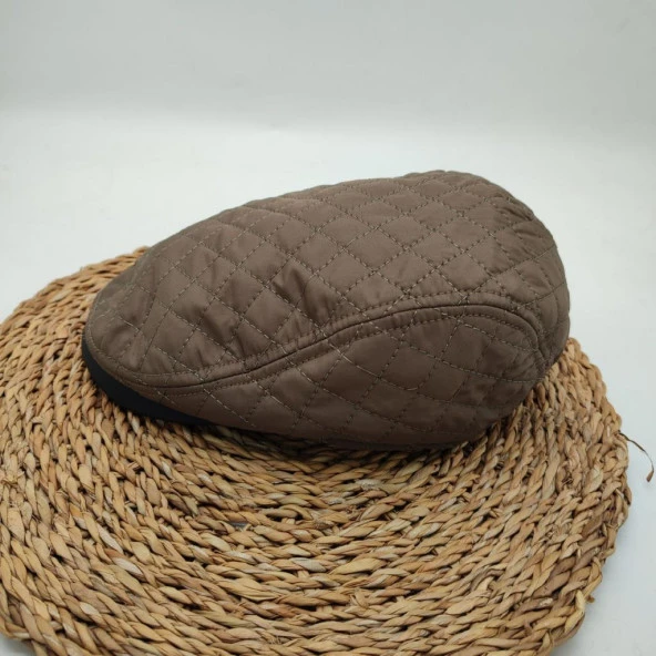 Kare Dikişli Erkek Kasket Kahve Renk - 3