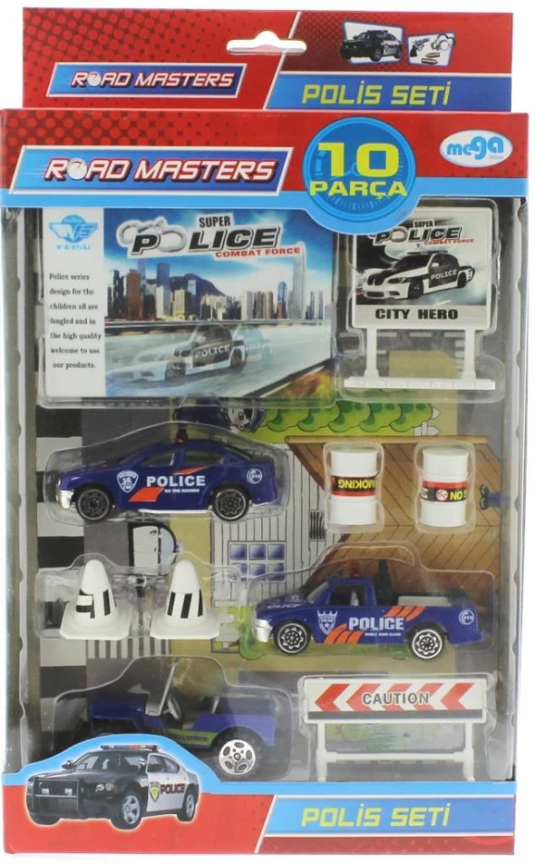 Die cast Polis Seti 10 Parça