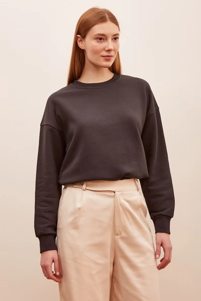 Bisiklet Yaka Sweatshirt Antirasit - 6