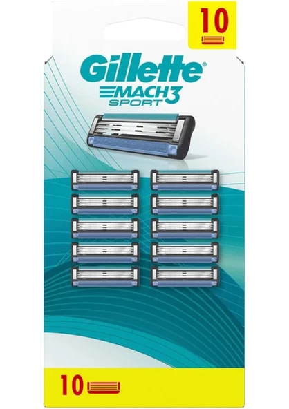 Gillette Mach3 Sport Yedek Tıraş Bıçağı 10 Adet ürün görseli
