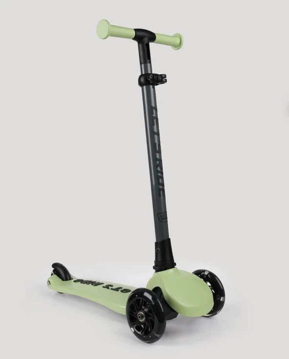 Let's Ride Two Işıklı Katlanabilir 3 Tekerlekli Scooter Yeşil