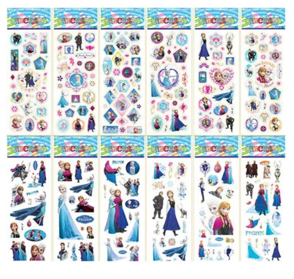 Elsa Frozen Karakterleri 3 set sticker