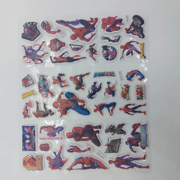 Spiderman Örümcek Adam Karakterleri 3 set sticker