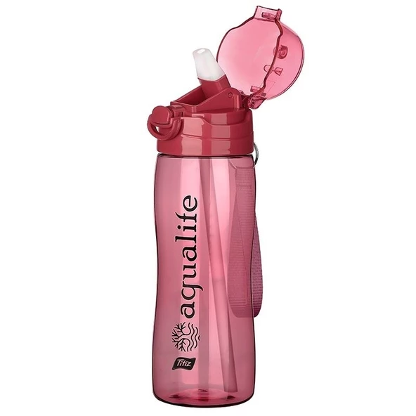 Pipetli Su Matarası Detoks Matarası İçecek Matarası Su Matarası Sporcu Matarası 750 ML - 7