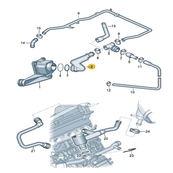 Audi A4 1999-2001 1.8 ADR APT ARG Motor Hava Tahliye Borusu 058103213 - 2
