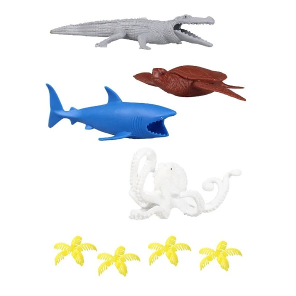 720 Toy Play 6 Parça Deniz Canlıları Figür Seti 10-20 cm - 1 adet stokta olan gönderilir