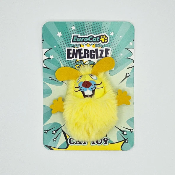 EuroCat Kedi Oyuncağı Sarı Tüylü  Fare ürün görseli