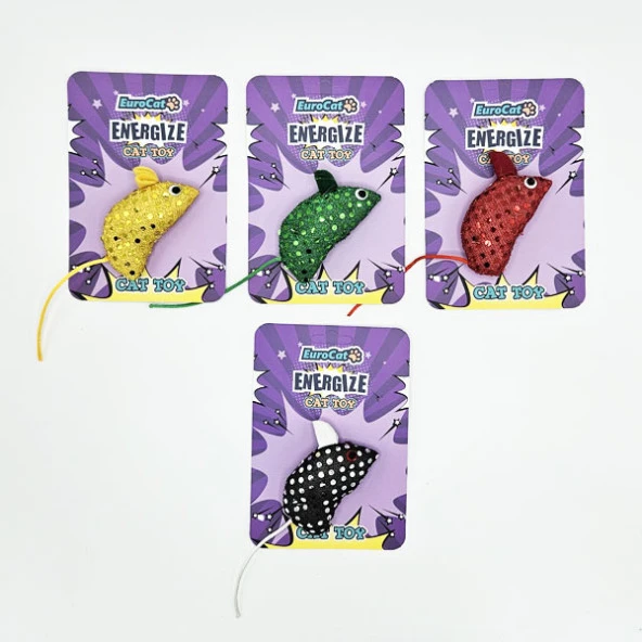 EuroCat Kedi Oyuncağı Parıltılı Benekli Fare ürün görseli
