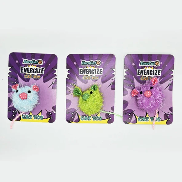 EuroCat Kedi Oyuncağı Tombik Tüylü Fare ürün görseli