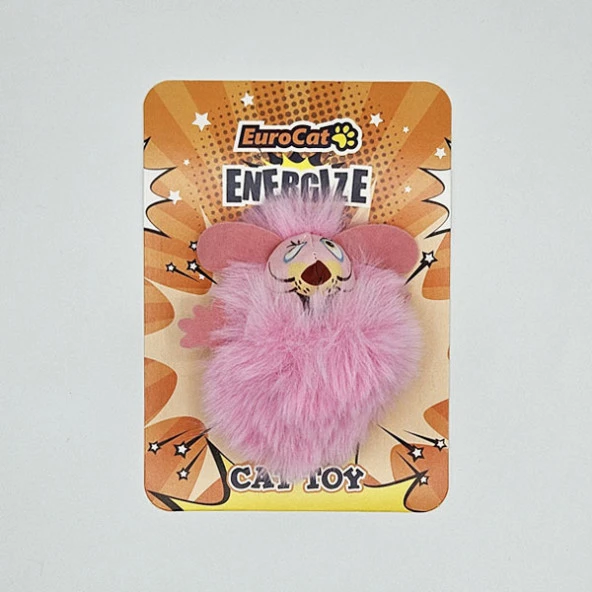 EuroCat Kedi Oyuncağı Pembe Tüylü Fare ürün görseli