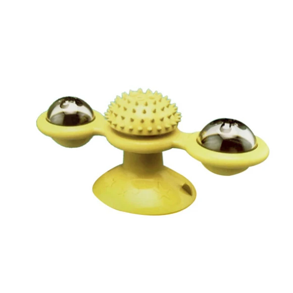 Kedi Oyuncağı Vantuzlu Yel Değirmeni Sarı ürün görseli