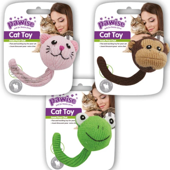 Pawise Catnipli Sesli Örme Kedi Oyuncağı 12 cm ürün görseli