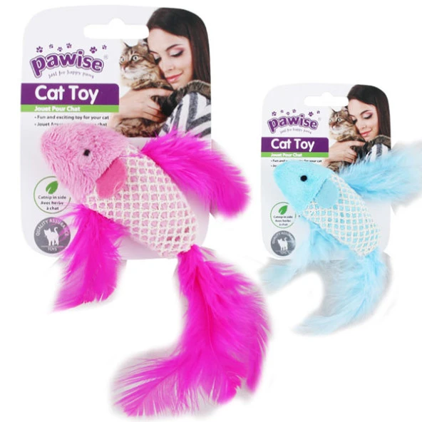 Pawise Catnipli Peluş Balık Kedi Oyuncağı 9 cm ürün görseli