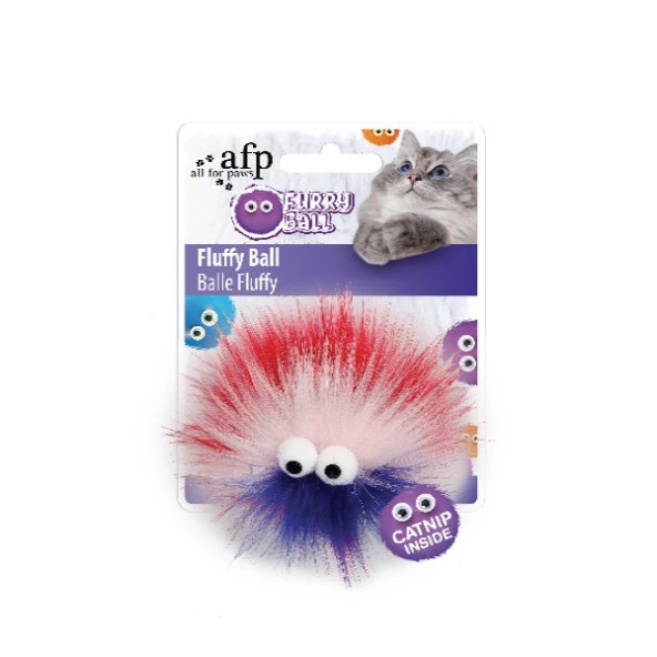 Afp Furry Ball - Tüylü Renkli Top Oyuncak Kırmızı ürün görseli
