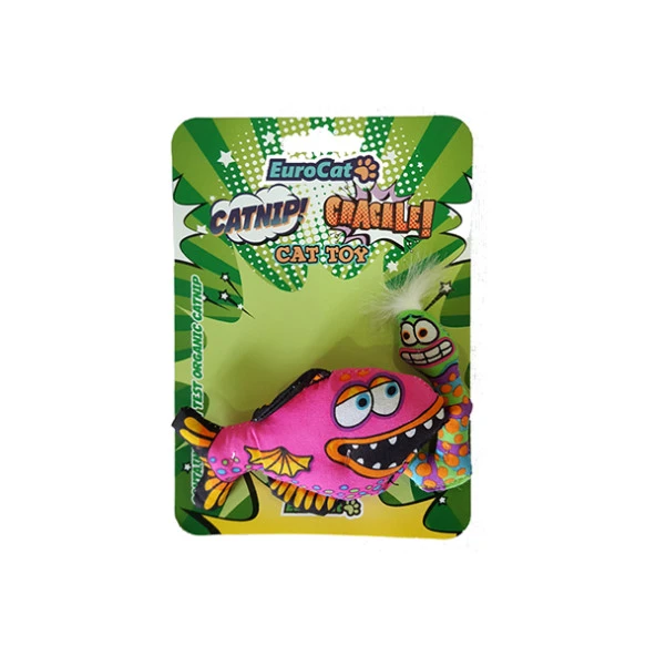 EuroCat Kedi Oyuncağı Yemli Pembe Balık 24 cm ürün görseli