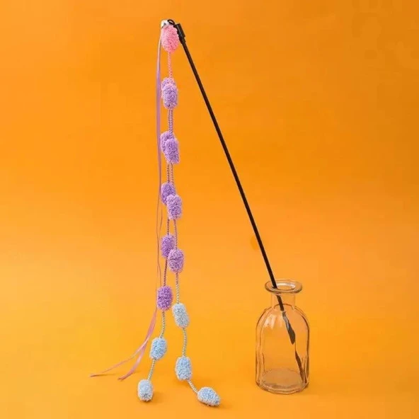 3B Trend Evcil Hayvan Olta Kedi Oyuncağı 50 Cm Kalite Çıngıraklı - 2