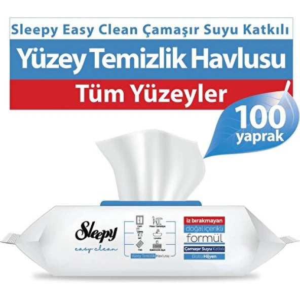 Sleepy Yüzey Temizlik Havlusu 100Lü Camaşır Suyu