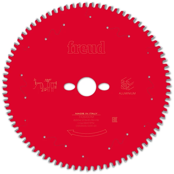Freud 260x80 Diş  FR26A Aluminyum Elmas Daire Testere ürün görseli
