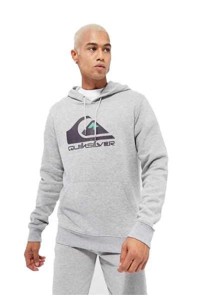 Quiksilver Big Logo Erkek Gri Sweatshirt