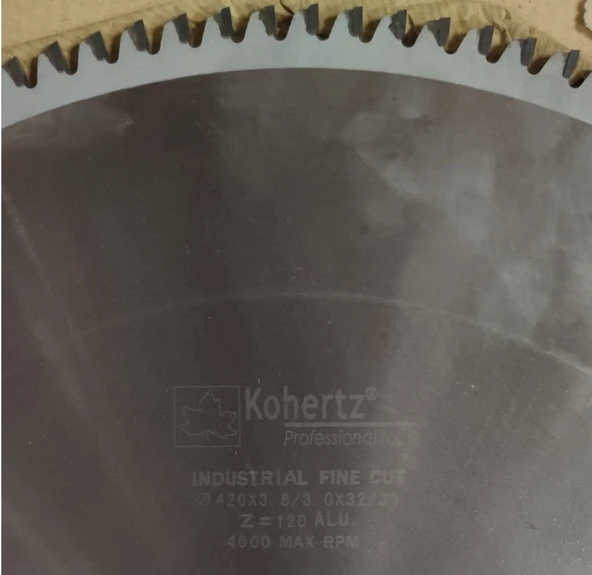 Kohertz 420*120 Aluminyum ve PVC Elmas Daire Testere - Resim 2