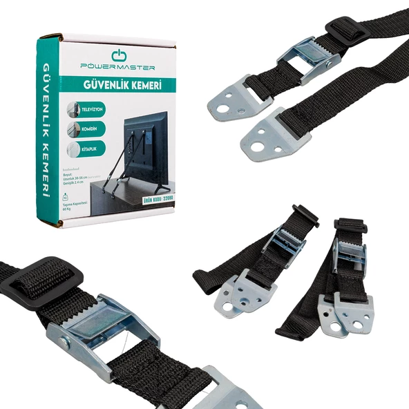 POWERMASTER PWR-22080  15 - 75 LCD GÜVENLİK KEMERİ (LCD VE BEBEK GÜVENLİK KEMERİ) - 2