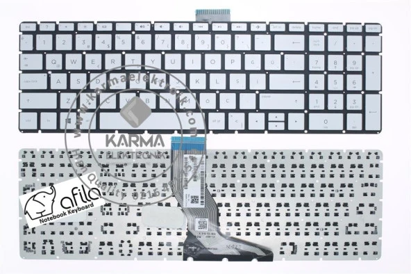 Hp 15s-EQ1015nt 9YJ08EA Notebook Klavyesi (Silver-Gri TR)
