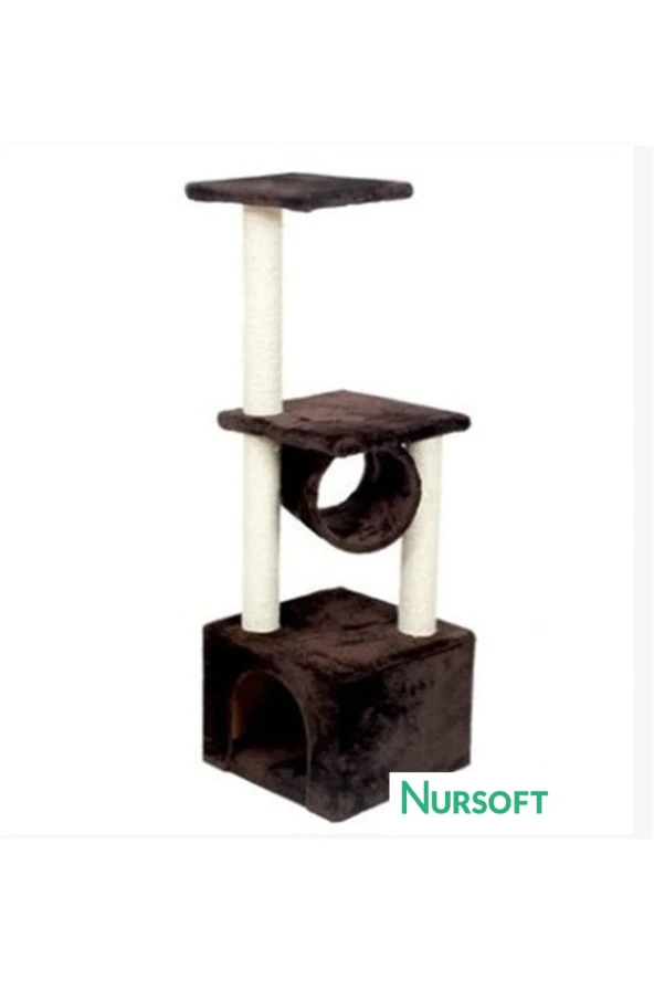 Tünelli Kedi Tırmalama Evi Platform Nr-0087