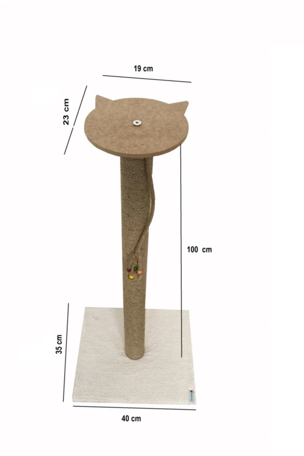 Büyük Kedi Tırmalama Tahtası 100 Cm - Resim 2