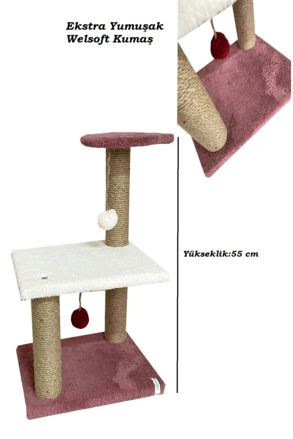 Katlı Yavru Kedi Tırmalama Tahtası Yavru Kedi Step - Resim 2