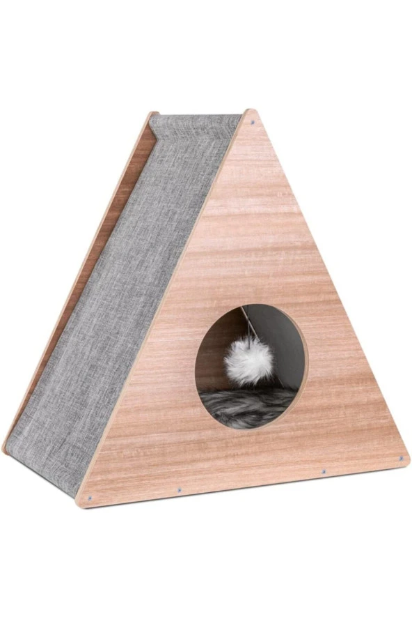 Üçgen Kedi Tırmalama Evi