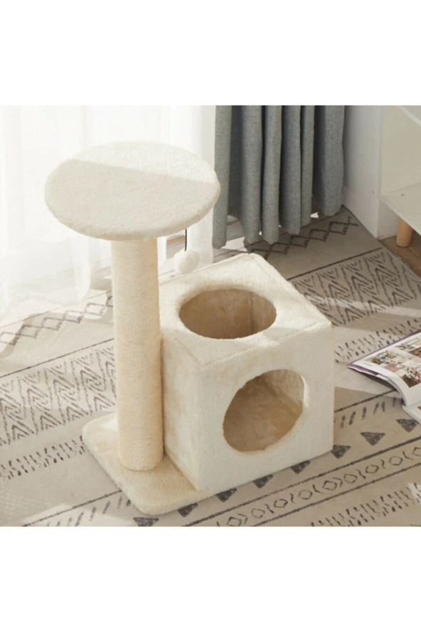 Dekoratif Kedi Tırmalama Ve Oyun Evi - 2