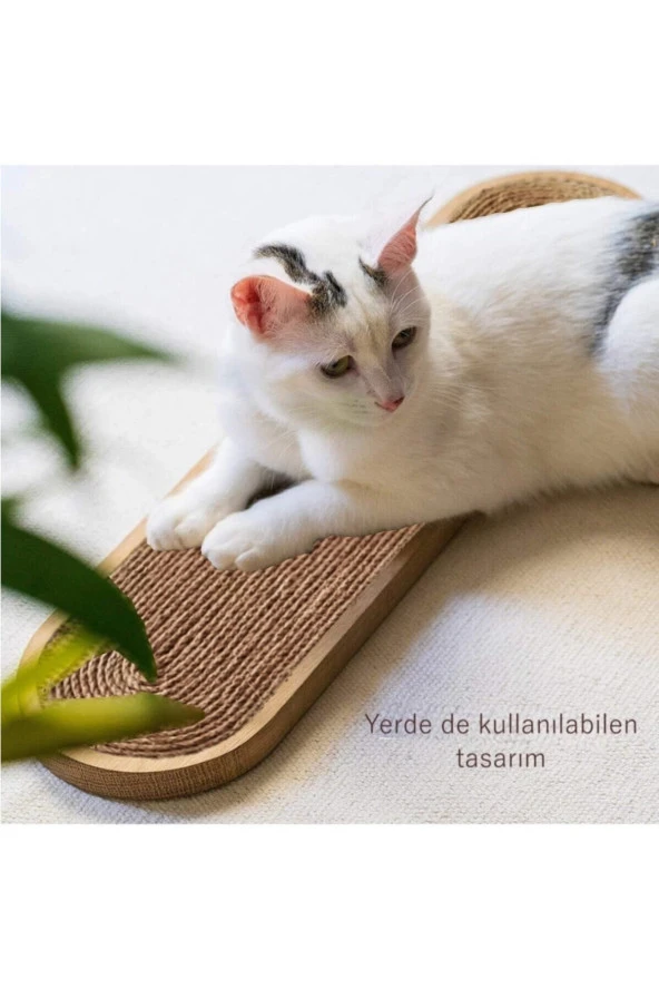 Duvara Monte Edilebilir Ahşap Kedi Tırmalama Tahtası - Resim 4
