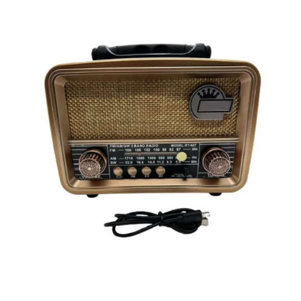 Everton RT-827 Orta Boy Solar Güneş Enerjili Bluetooth, Nostalji , FM/AM/SW 3 Band Radyo ,usb, sd ,Aux mp3 player - 2