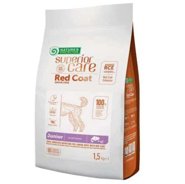 Natures Protection Tahılsız Küçük Irk Somonlu Kızıl Yavru Köpek Maması 1.5 Kg