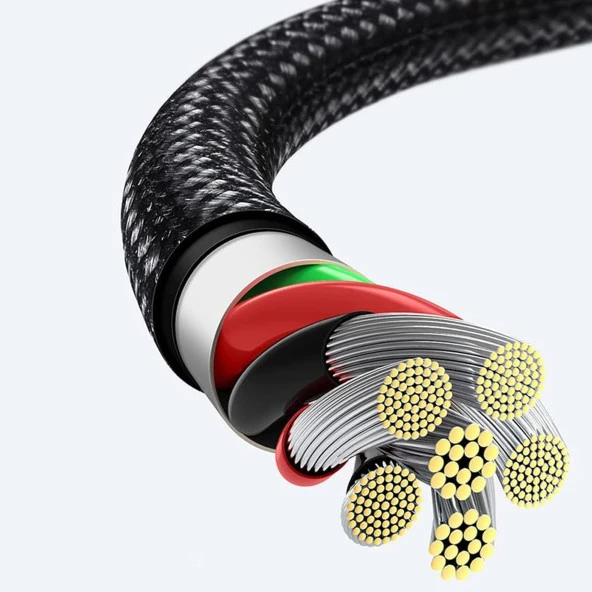 Mioji Mio SC1000 USB-C To USB-C 60W Mıknatıslı Spiral Şarj ve Data Kablosu 1m - Beyaz - 4