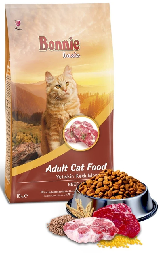 BONNIE CAT ADULTBEEF 10 KG