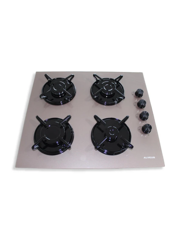 ALVEUS GLS 640 KAHVERENGİ CAM OCAK