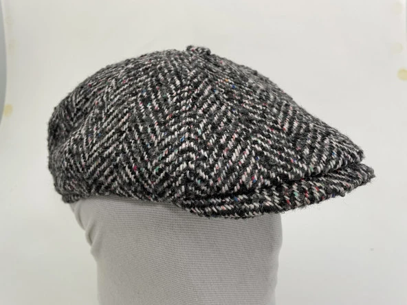 erkek kasket şapkası-9790-gri - Resim 3