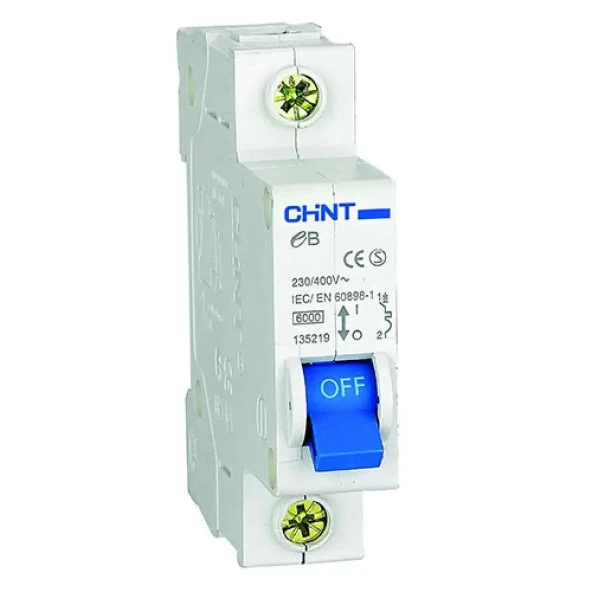 Chint Monofaze 1X20A B Tipi Otomatik Sigorta 4,5kA 186431