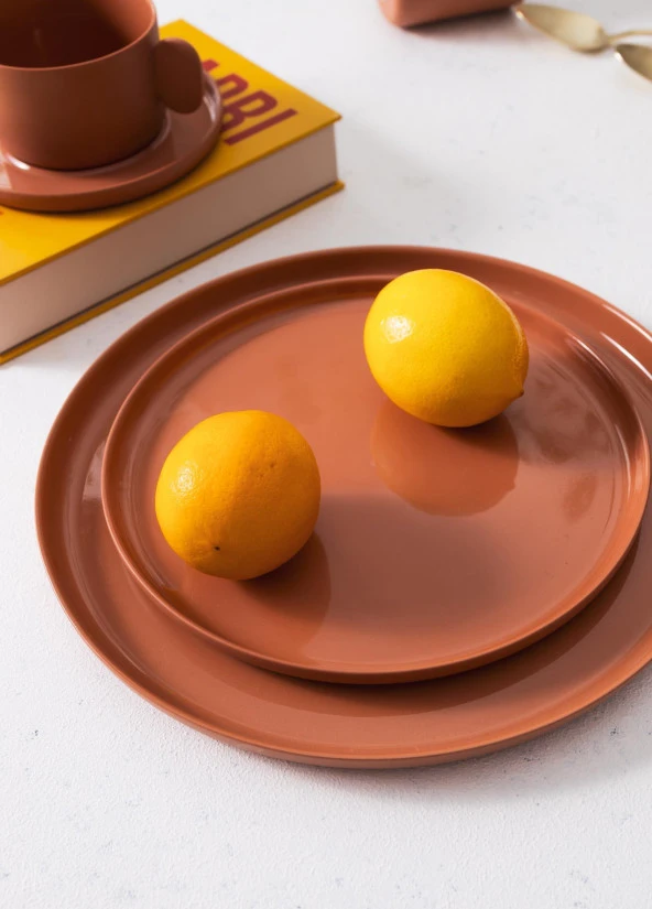 The Mia Cotta Limoges Pasta Tabağı Terracota 21 cm - Resim 4