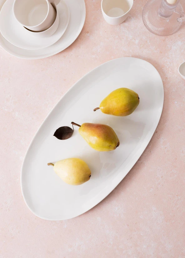 The Mia Cotta Limoges Oval Servis Beyaz 43x22 cm - 3