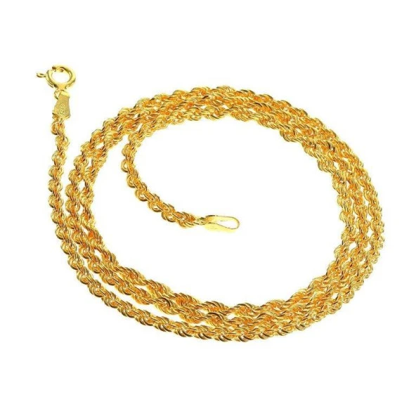 Gümüş halat zincir SGTL10481 - Resim 3