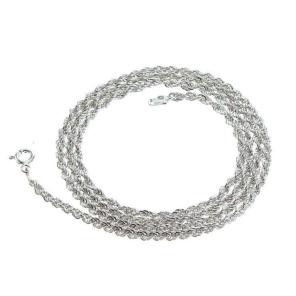 Gümüş halat zincir SGTL10481 - Resim 5