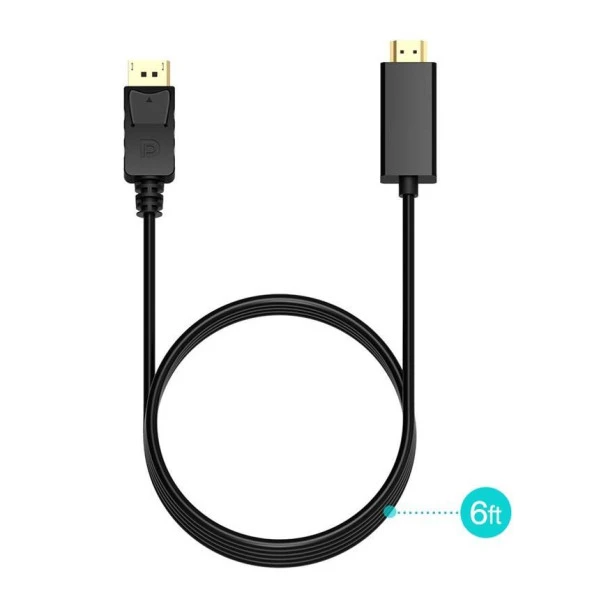 Displayport To Hdmi Çevirici Dönüştürücü Adaptör Kablosu 1.8 Metre - Resim 3