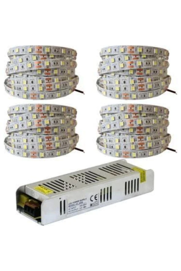 20 Metre 3 Cipli Günışığı Şerit Led Ve 25 Amper Trafo (METREDE 60 LED)